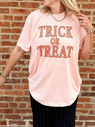 Trick Or Treat Orange Polka Dot Comfort Color Tee - Limeberry Designs