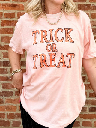 Trick Or Treat Orange Polka Dot Comfort Color Tee - Limeberry Designs