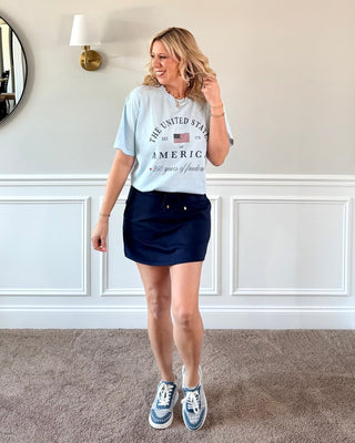 United States Of America Graphic Comfort Color Tee - Limeberry Designs