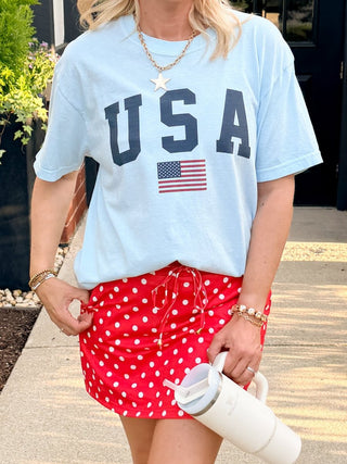 USA Flag Comfort Color Tee - Limeberry Designs