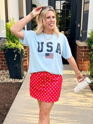 USA Flag Comfort Color Tee - Limeberry Designs