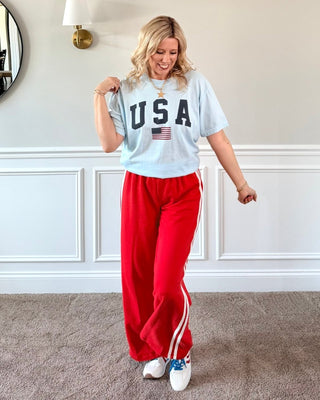 USA Flag Comfort Color Tee - Limeberry Designs