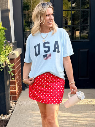 USA Flag Comfort Color Tee - Limeberry Designs