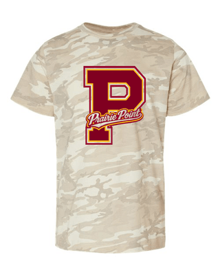 Varsity P Prairie Point Camo Tee - Prairie Point Elementary - Limeberry Designs