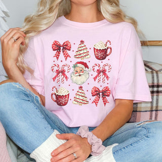 Vintage Christmas Collage Wholesale Comfort Color Graphic Tee - Quick Shipping - Limeberry Designs