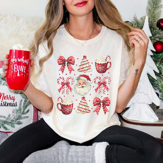 Vintage Christmas Collage Wholesale Comfort Color Graphic Tee - Quick Shipping - Limeberry Designs