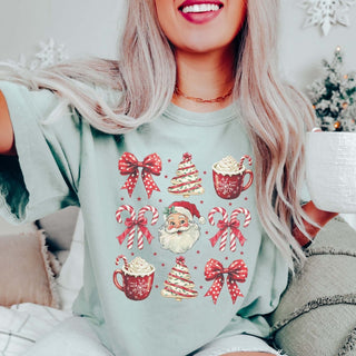 Vintage Christmas Collage Wholesale Comfort Color Graphic Tee - Quick Shipping - Limeberry Designs