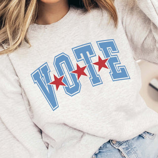 Vote 3 Stars Wholesale Graphic Sweatshirt - Free Shipping - Limeberry Designs