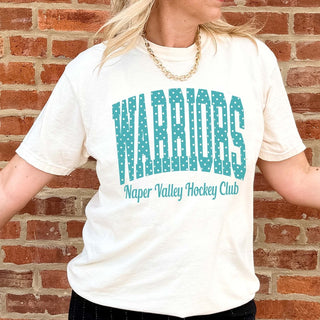 Warriors Polka Dots Comfort Color Tee - Naper Valley Hockey - Limeberry Designs