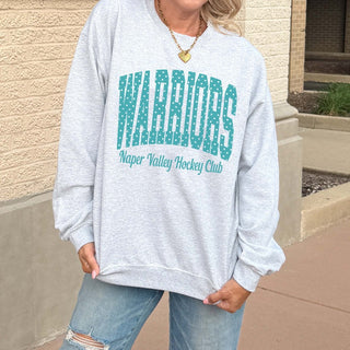 Warriors Polka Dots Sweatshirt - Naper Valley Hockey - Limeberry Designs