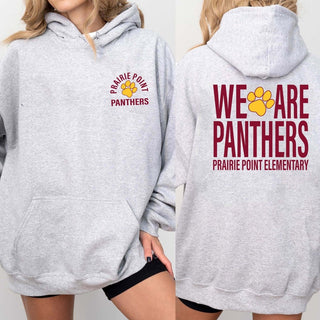 We Are Panthers Front & Back Hoodie - Prairie Point Elementary - Limeberry Designs