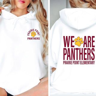 We Are Panthers Front & Back Hoodie - Prairie Point Elementary - Limeberry Designs