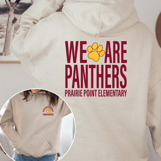 We Are Panthers Front & Back Hoodie - Prairie Point Elementary - Limeberry Designs