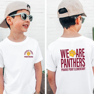 We Are Panthers Front & Back Tee - Prairie Point Elementary - Limeberry Designs