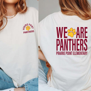 We Are Panthers Front & Back Tee - Prairie Point Elementary - Limeberry Designs