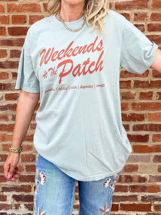 Weekends at the Patch Comfort Color Tee - Limeberry Designs