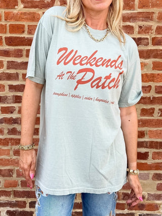 Weekends at the Patch Comfort Color Tee - Limeberry Designs