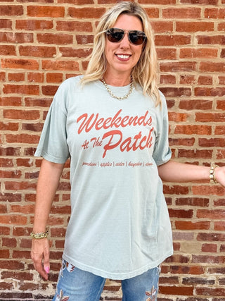 Weekends at the Patch Comfort Color Tee - Limeberry Designs