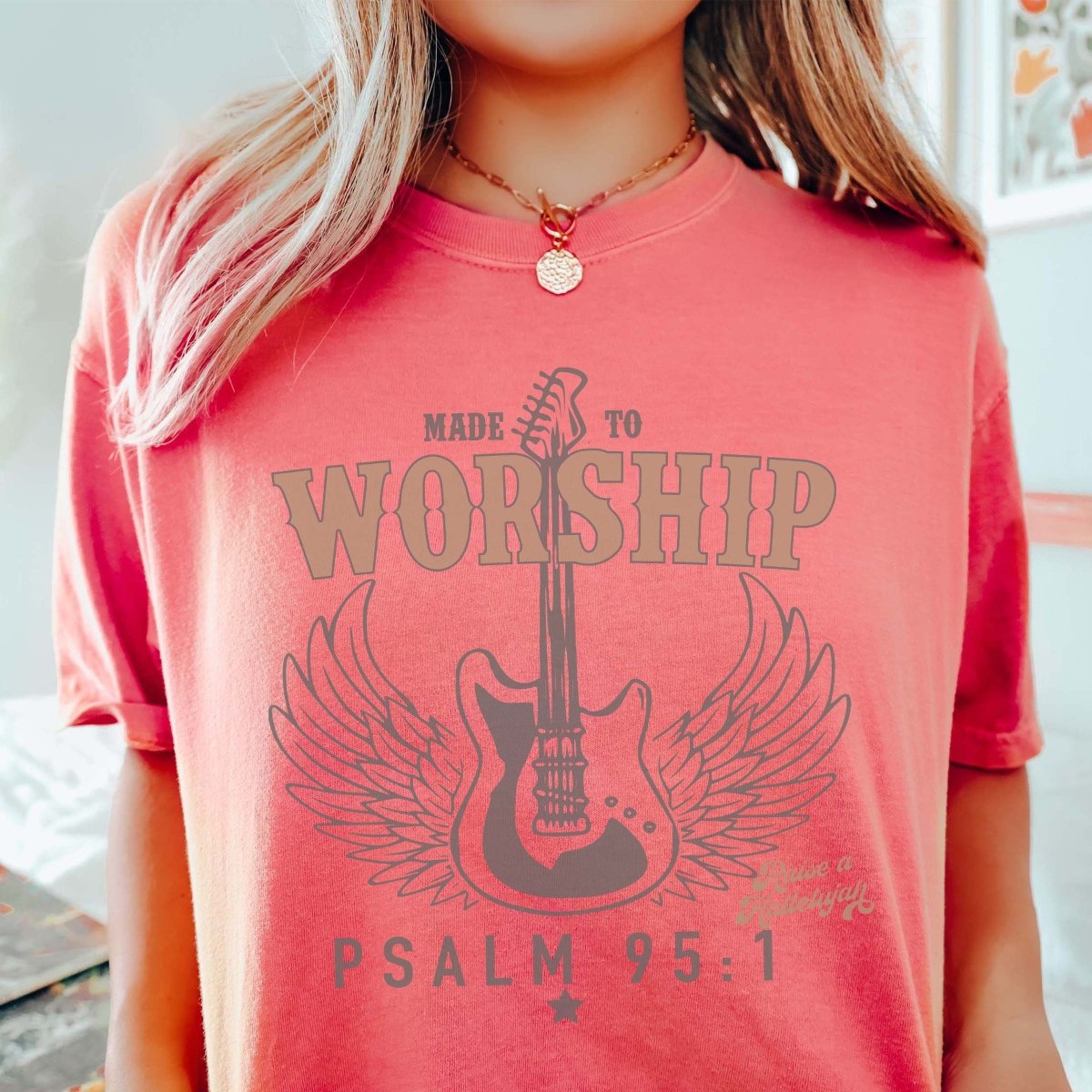 XLARGE Made To Worship Comfort Color Tee - Limeberry Designs