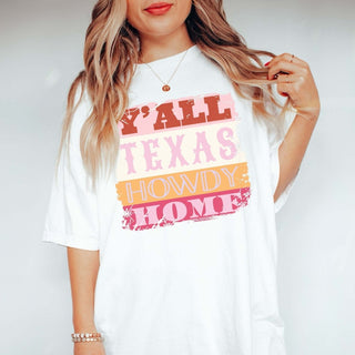 Y'All Texas Howdy Graphic Comfort Color Tee - Limeberry Designs