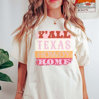 Y'All Texas Howdy Graphic Comfort Color Tee - Limeberry Designs