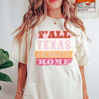 Y'All Texas Howdy Wholesale Graphic Comfort Color Tee - Limeberry Wholesale