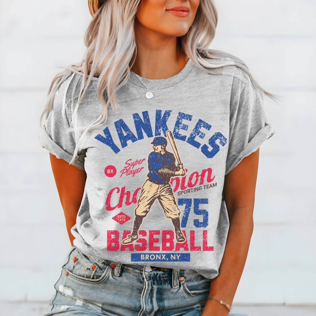 Yankees Vintage Baseball Team Wholesale Tee - Quick Shipping - Limeberry Designs