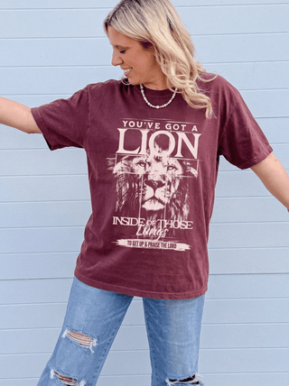 You've Got A Lion Inside Comfort Color Tee - Limeberry Designs
