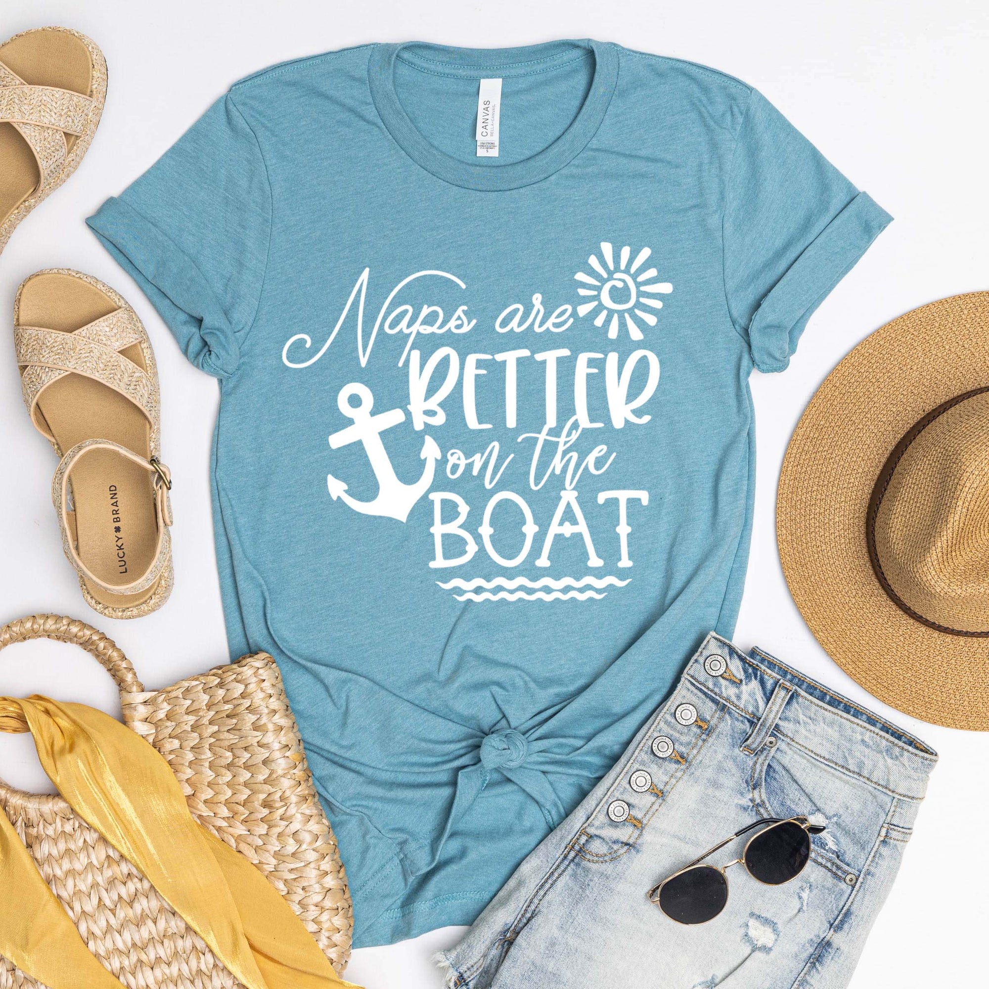 Naps Are Better On Boats Tee - Limeberry Designs