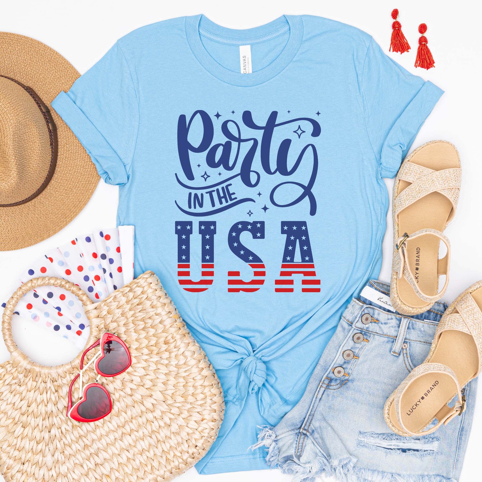 Party in the USA Star Tee - Limeberry Designs