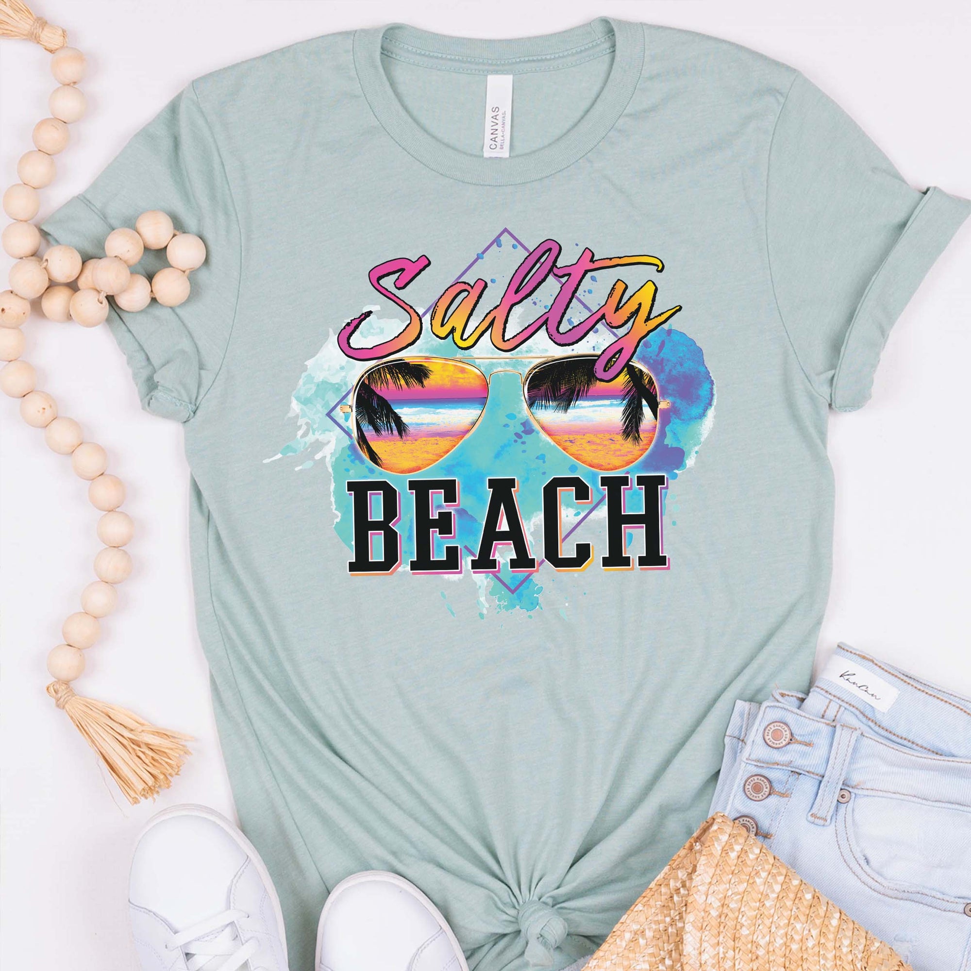 Salty Beach Splash Tee - Limeberry Designs