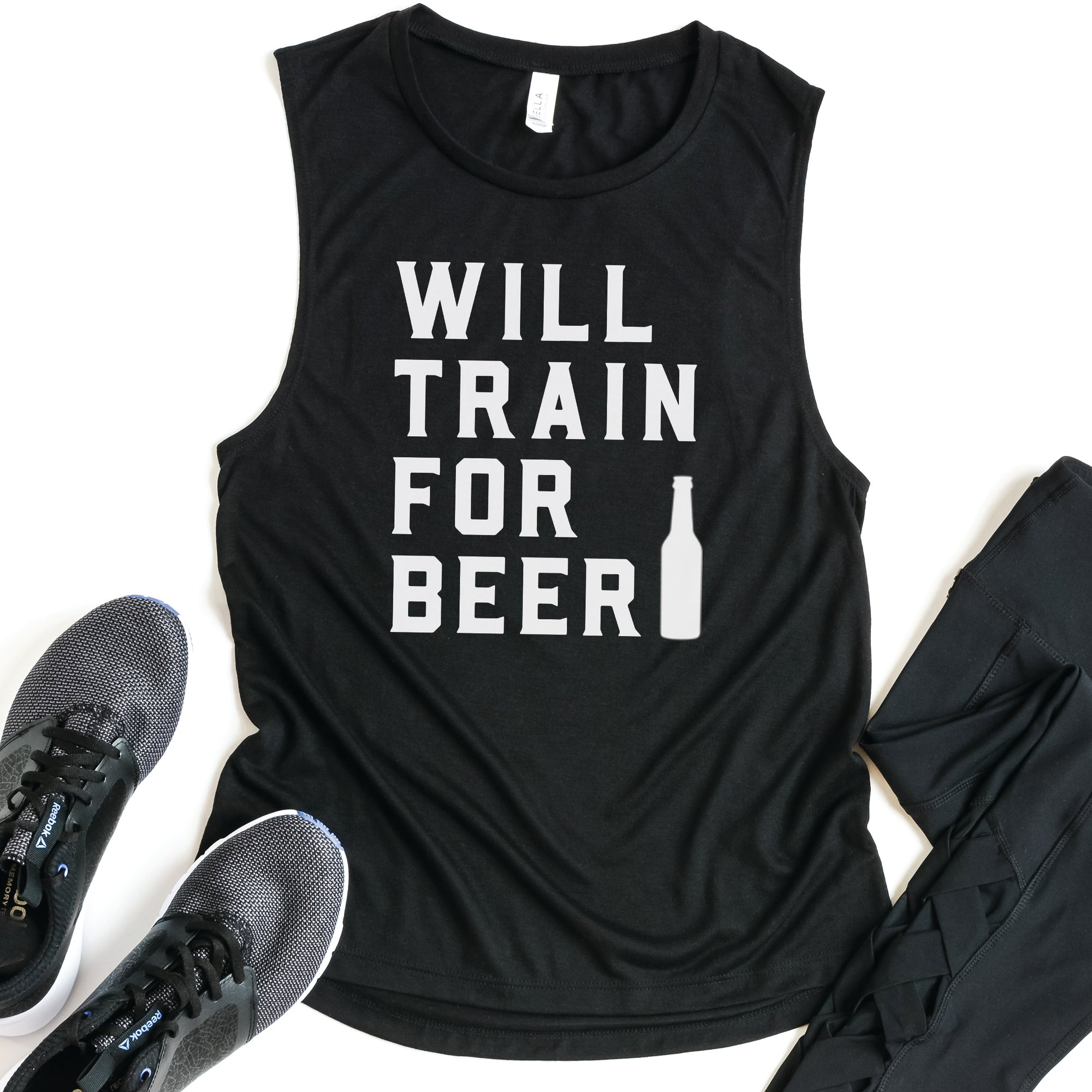 Train For Beer Workout Tank - Limeberry Designs