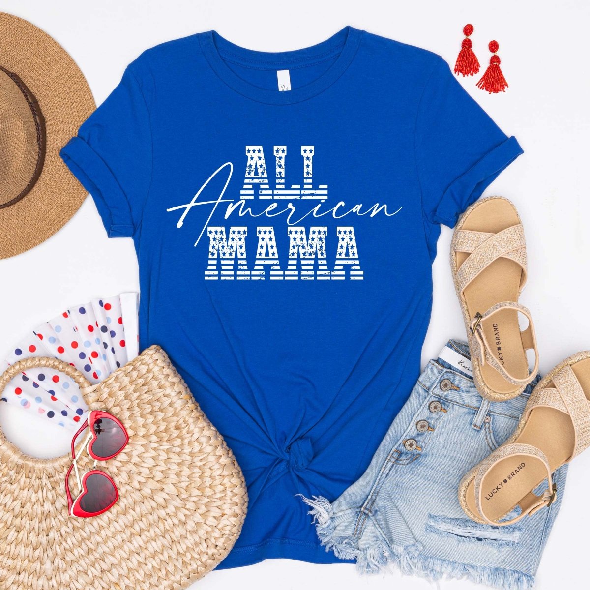 All American Mana Stars and Stripes Wholesale Tee - Limeberry Designs