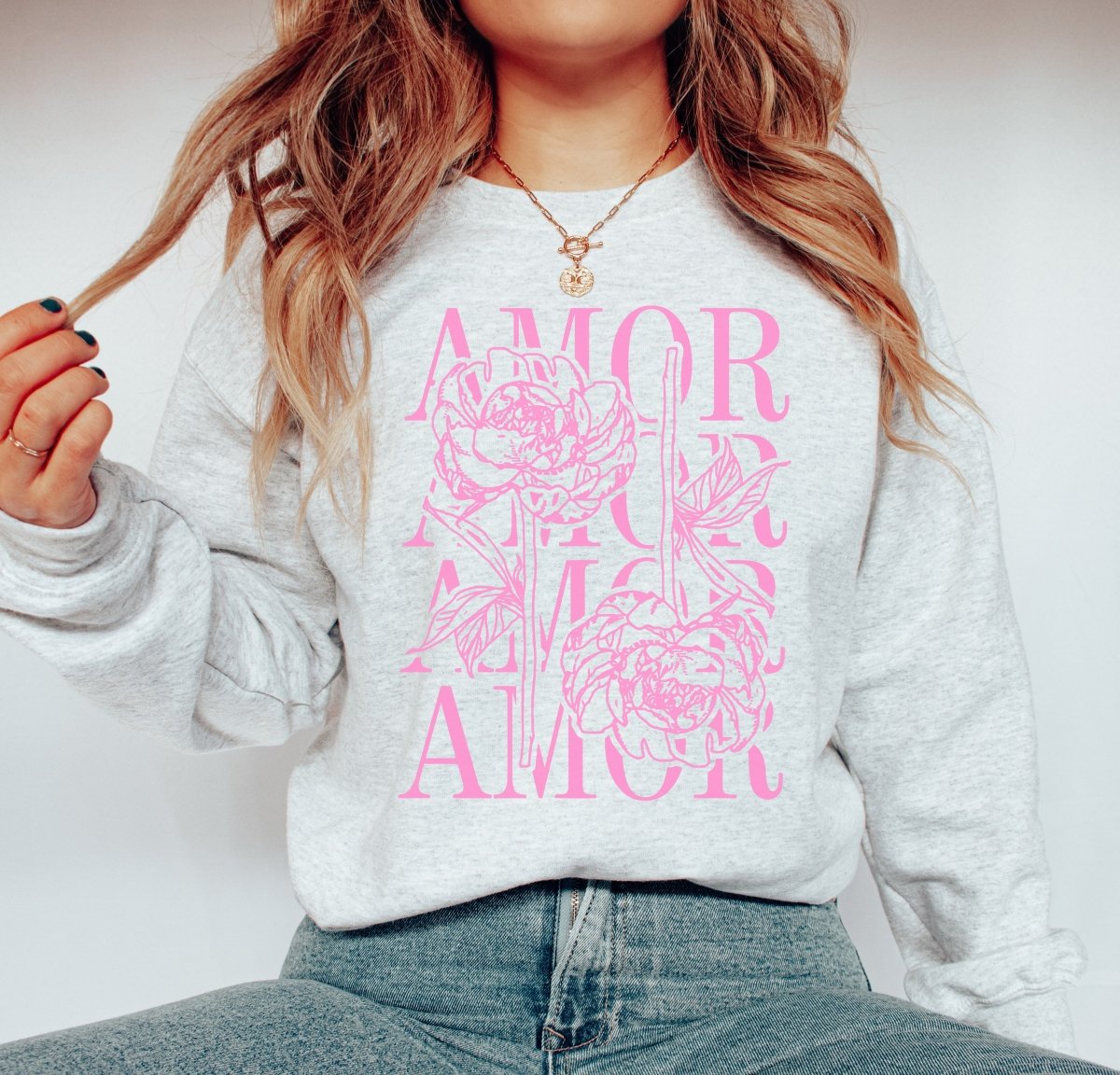 Amor Rose Crew Sweatshirt - Limeberry Designs