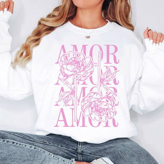 Amor Rose Wholesale Crew Sweatshirt - Limeberry Designs