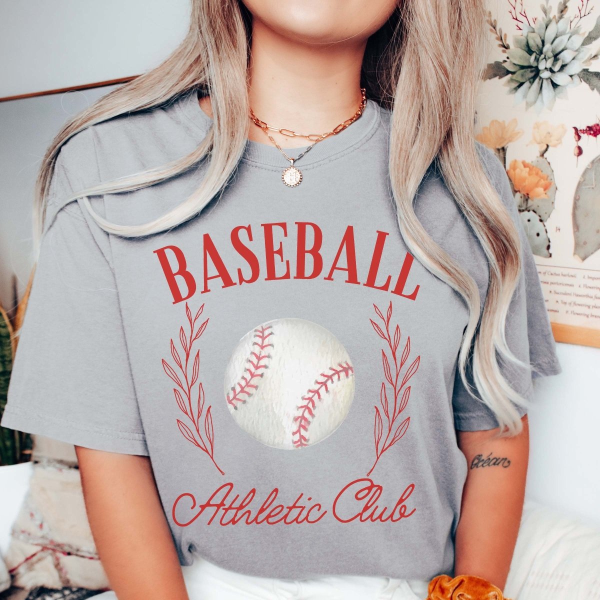 Baseball Athletic Club Comfort Color Tee - Limeberry Designs