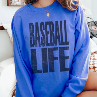 Baseball Life Comfort Colors Crew - Limeberry Designs