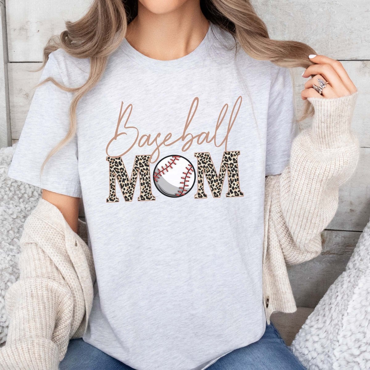 Baseball Mom Leopard Tee - Limeberry Designs