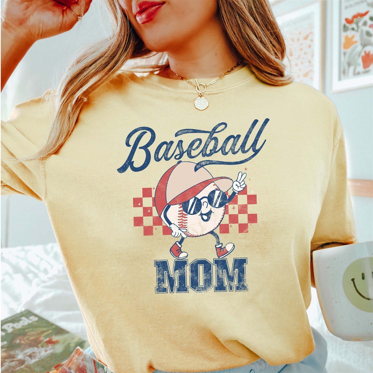 Baseball Mom Retro Comfort Color Tee - Limeberry Designs