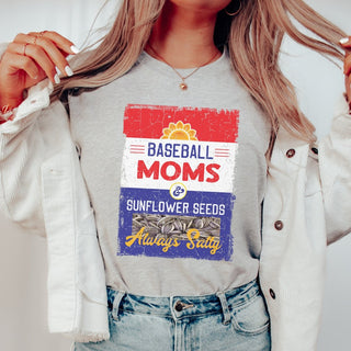 Baseball Moms and Sunflower Seeds Tee - Limeberry Designs