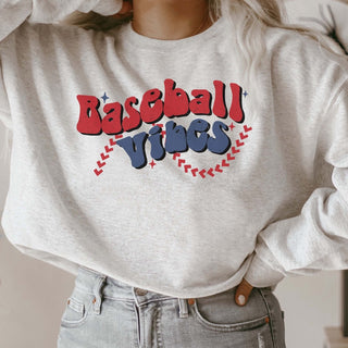 Baseball Vibes Stitches Wholesale Crew - Limeberry Designs