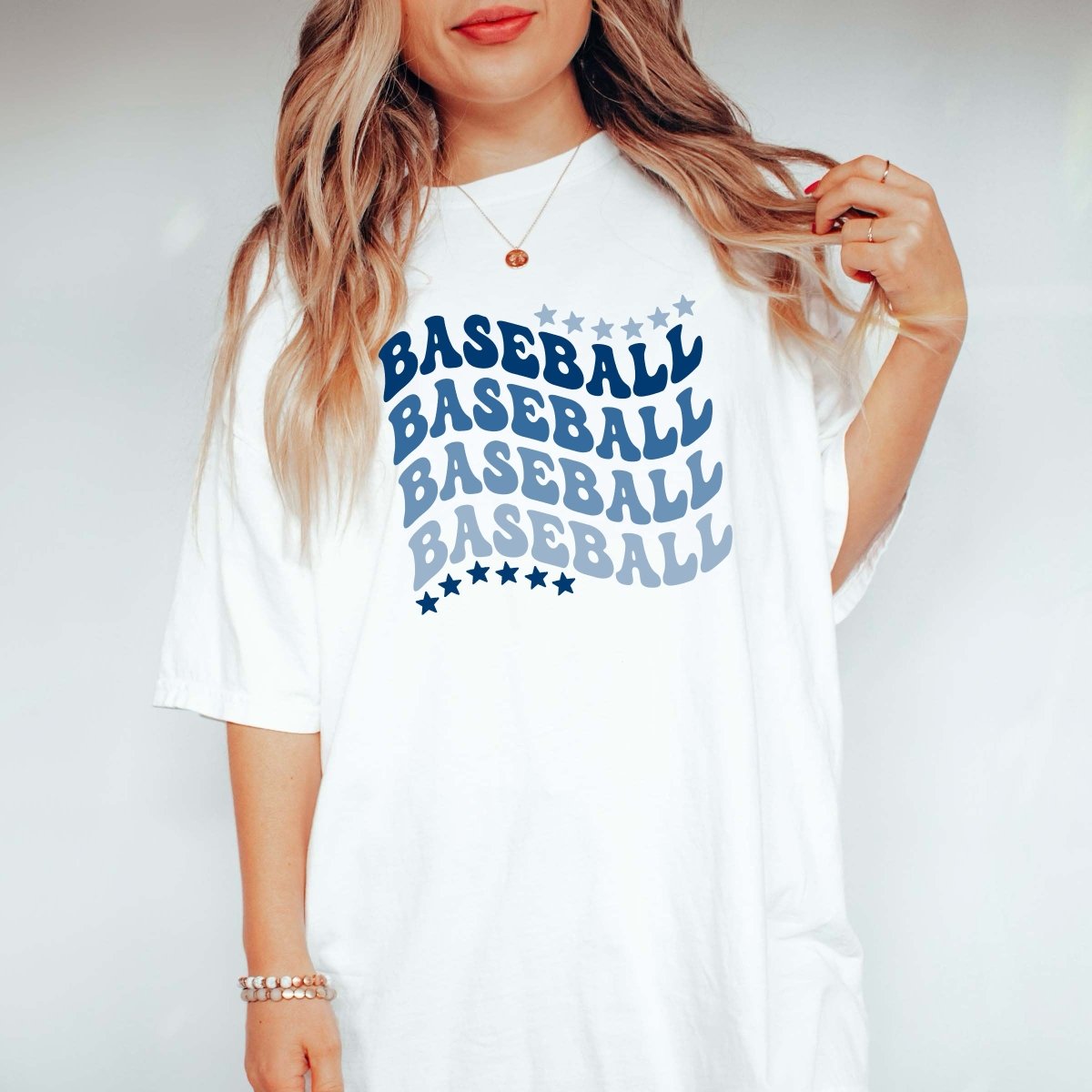 Baseball Wavy Repeat Comfort Color Tee - Limeberry Designs