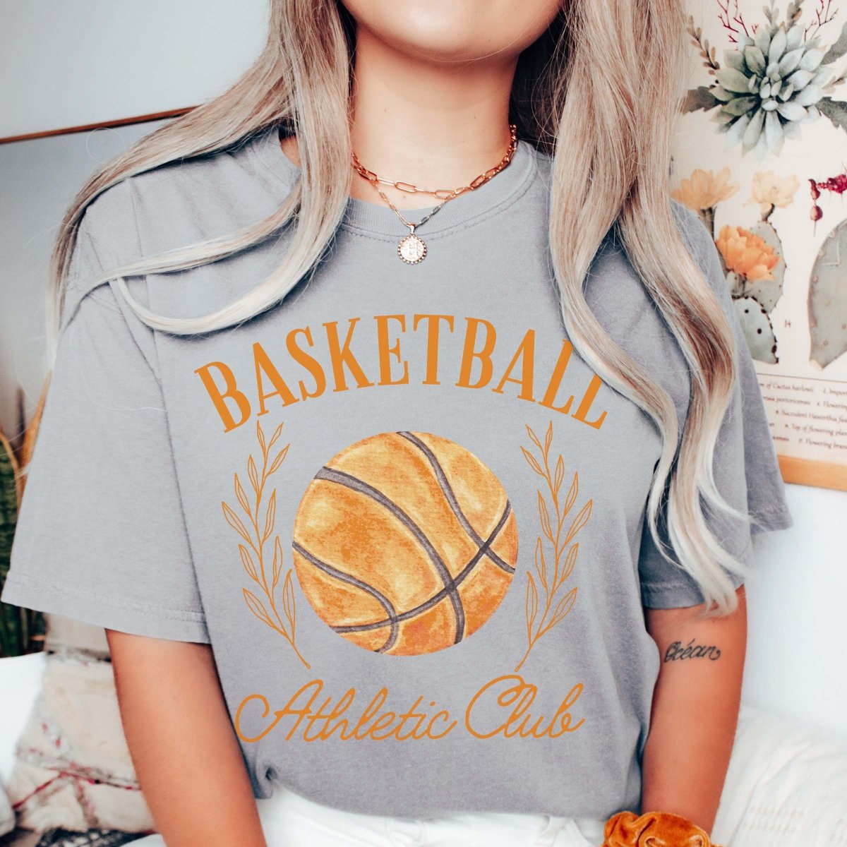 Basketball Athletic Club Comfort Color Tee - Limeberry Designs
