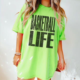 Basketball Life Comfort Color Tee - Limeberry Designs