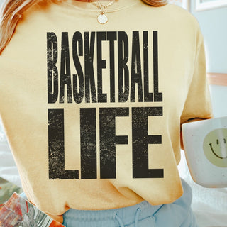 Basketball Life Comfort Color Tee - Limeberry Designs
