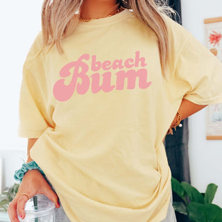 Beach Bum Pink Comfort Color Tee - Limeberry Designs