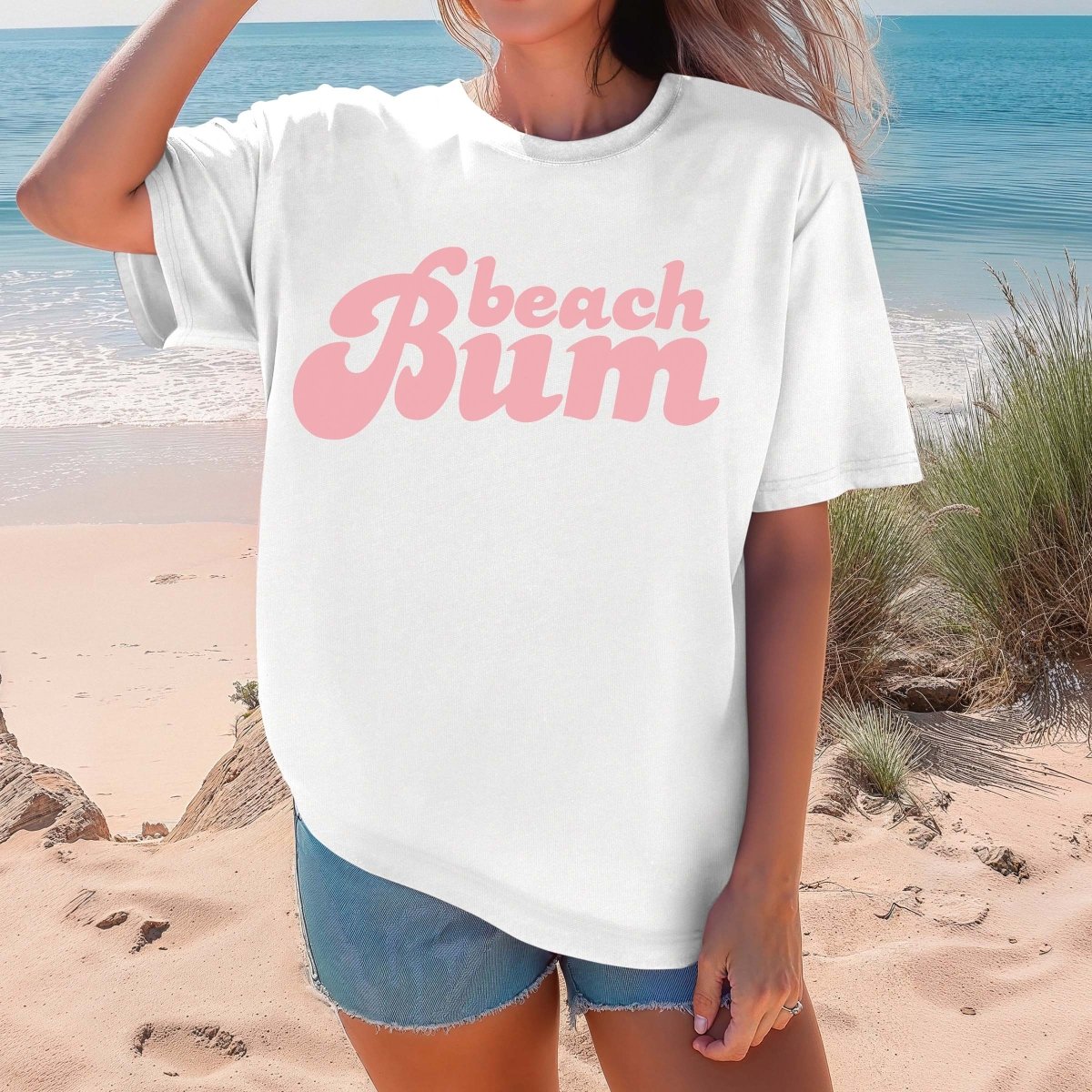 Beach Bum Pink Comfort Color Tee - Limeberry Designs