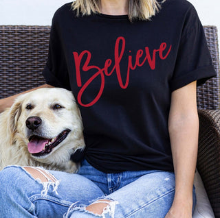 Believe Script Tee - Limeberry Designs