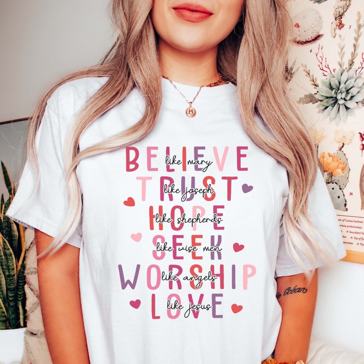 Believe Trust Hope Seek Love like Jesus Tee - Limeberry Designs