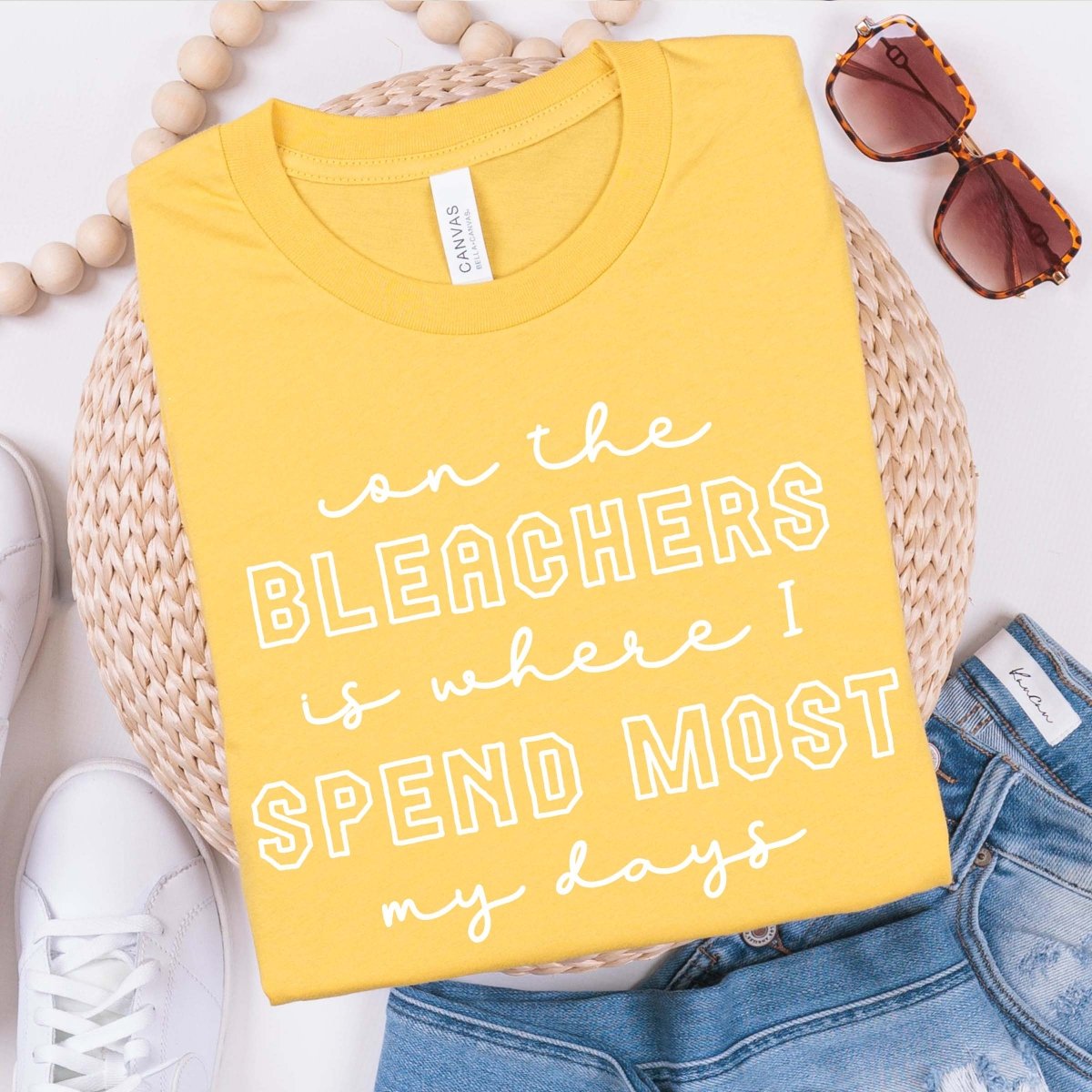 Bleachers Spend Most of my days Tee - Limeberry Designs